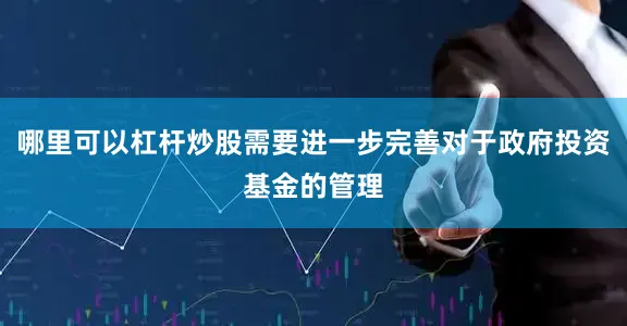 哪里可以杠杆炒股需要进一步完善对于政府投资基金的管理